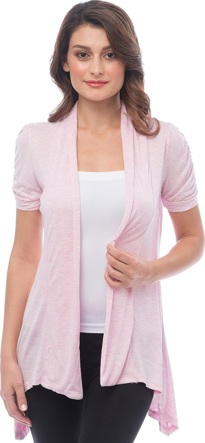 Sheer Short Sleeve Cardigan Cover-up, S 