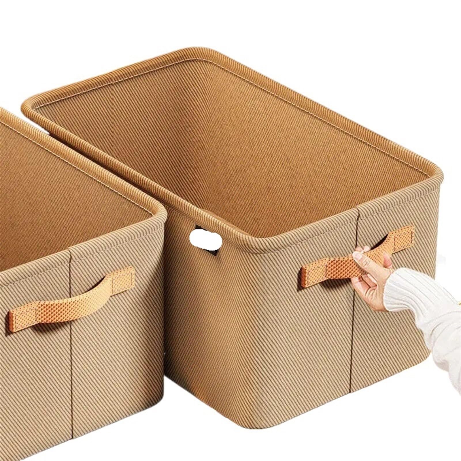 CGUOHU 6pcs Closet Organizer Jeans Organization Storage Box Clothing System Drawer Organizers Cabinet Pants For Wardrobe Storage(M khaki)