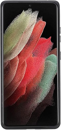 Miniatura 5 de Venito Lucca - Funda de piel compatible con Samsung Galaxy S21 Ultra (6.8 pulgadas), extra segura, con cubierta trasera acolchada (cocodrilo negro)