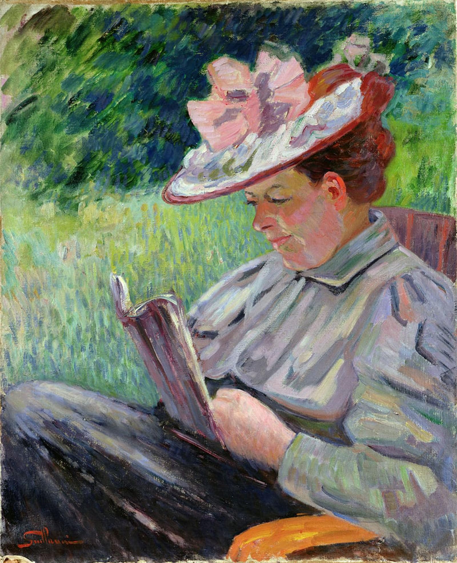 Artxlxxbn No Frame Famous Prints Artwork Pictures Poster Painting Art Madame Guillaumin By Jean Baptiste Armand Guillaumin Artwork Landscape Pictures For Home Decor 60X90cm