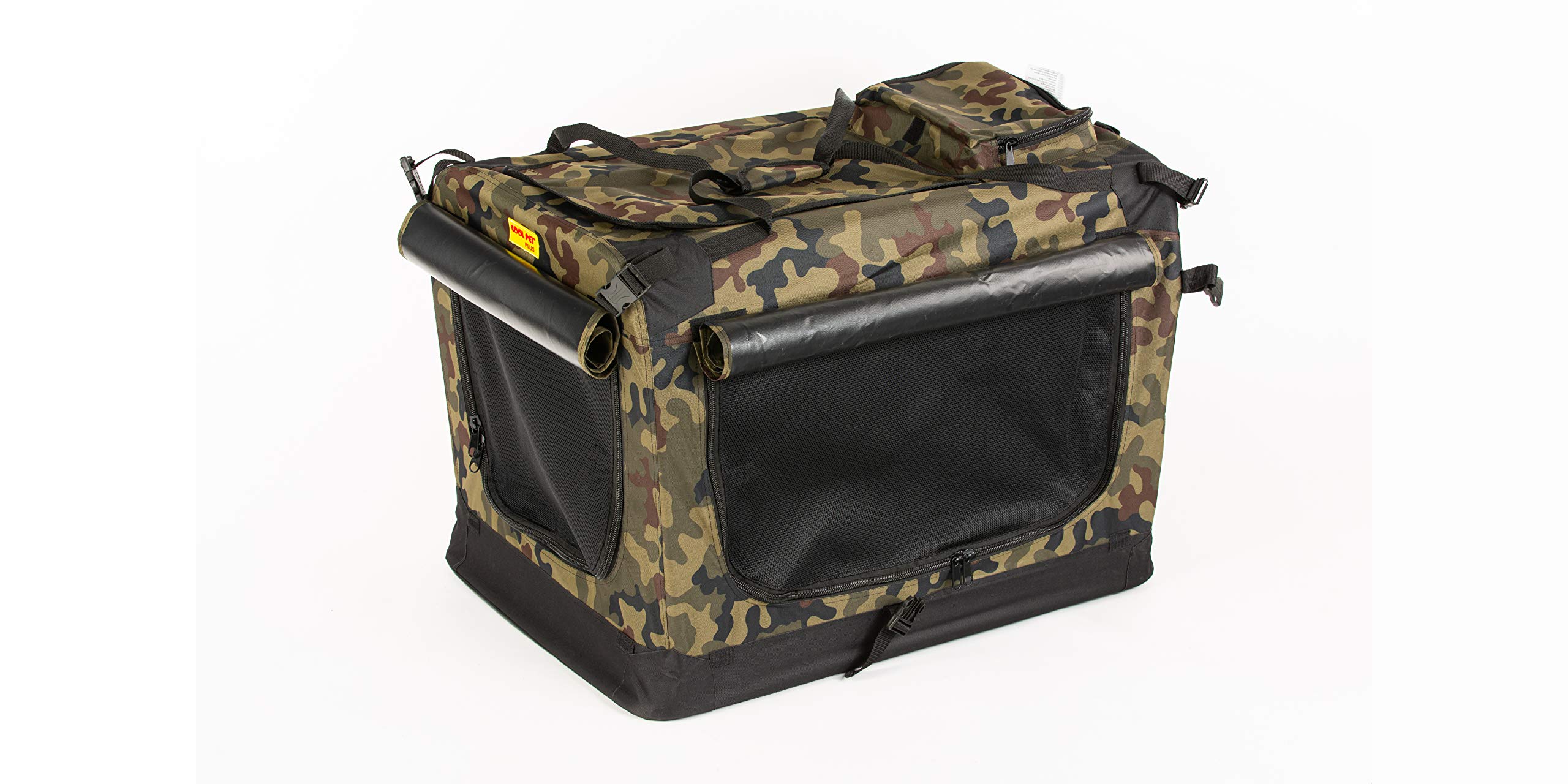 COOL PET Hundetransportbox 102 * 69 * 80cm 3XL, Hundetasche, Autobox, Hundebox, Faltbare Transportbox, Box (Camouflage)