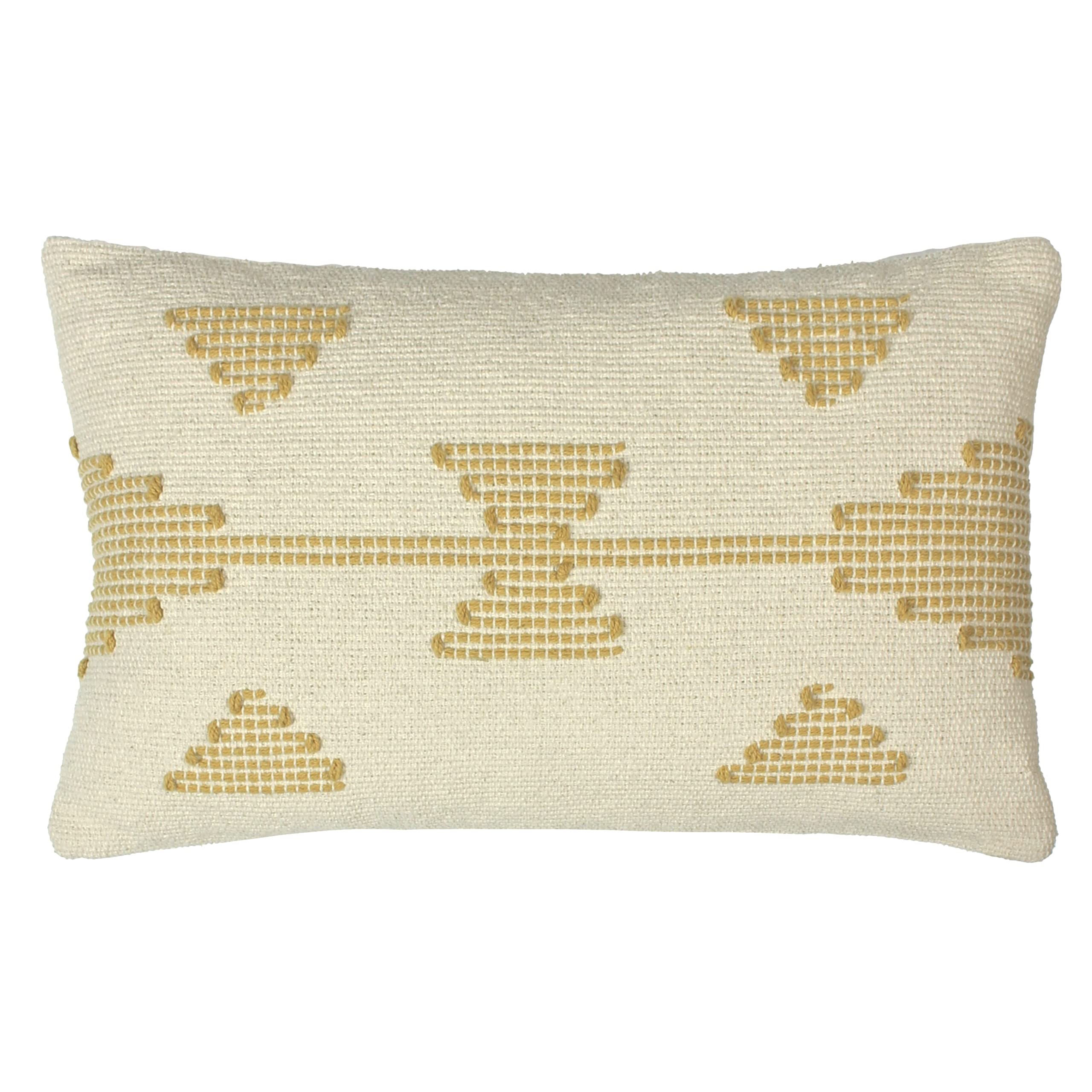 Furn Kilim Loom Woven Cushion - Yellow - 30 cm x 50 cm