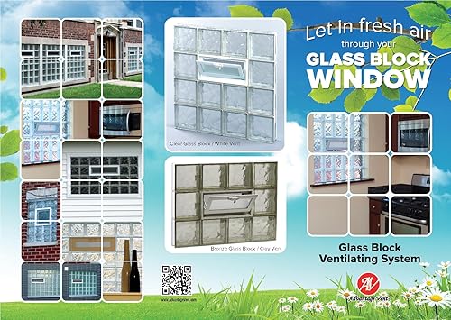 Miniatura 7 de Ventana de tolva de 22 x 8 para bloques de vidrio, cobertizos, cabañas, casas pequeñas, garajes