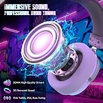 ATTACK SHARK L30 Pro Wireless Gaming Headset with 2.4GHz/Bluetooth/Wired, Long Battery Life with Detachable Microphone, 7.1 Surround Sound, Ultra-Low Latency for PC/PS5/Xbox/Switch/Mobile, White