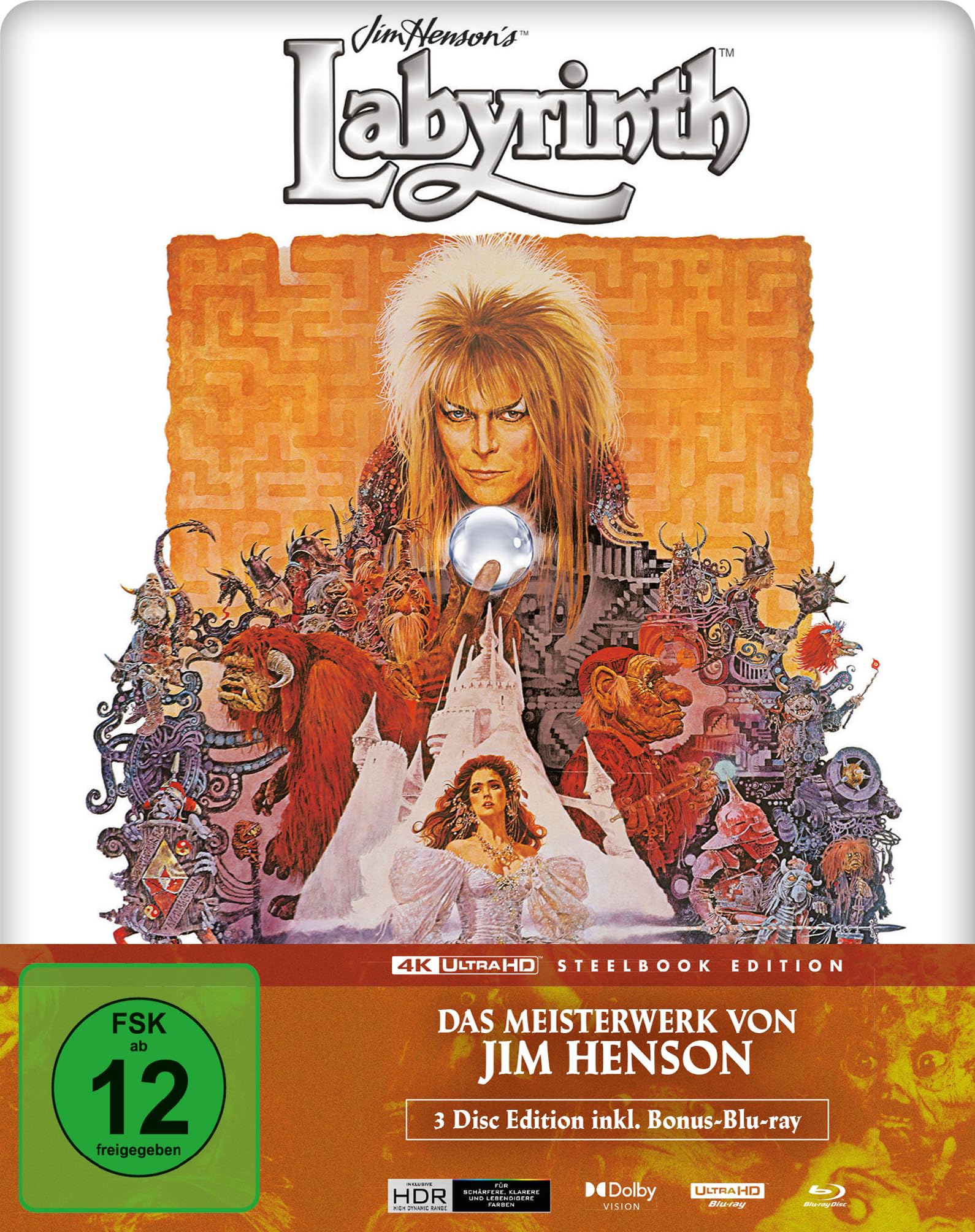 Die Reise ins Labyrinth Steelbook 4K-UHD 2 Blu-rays