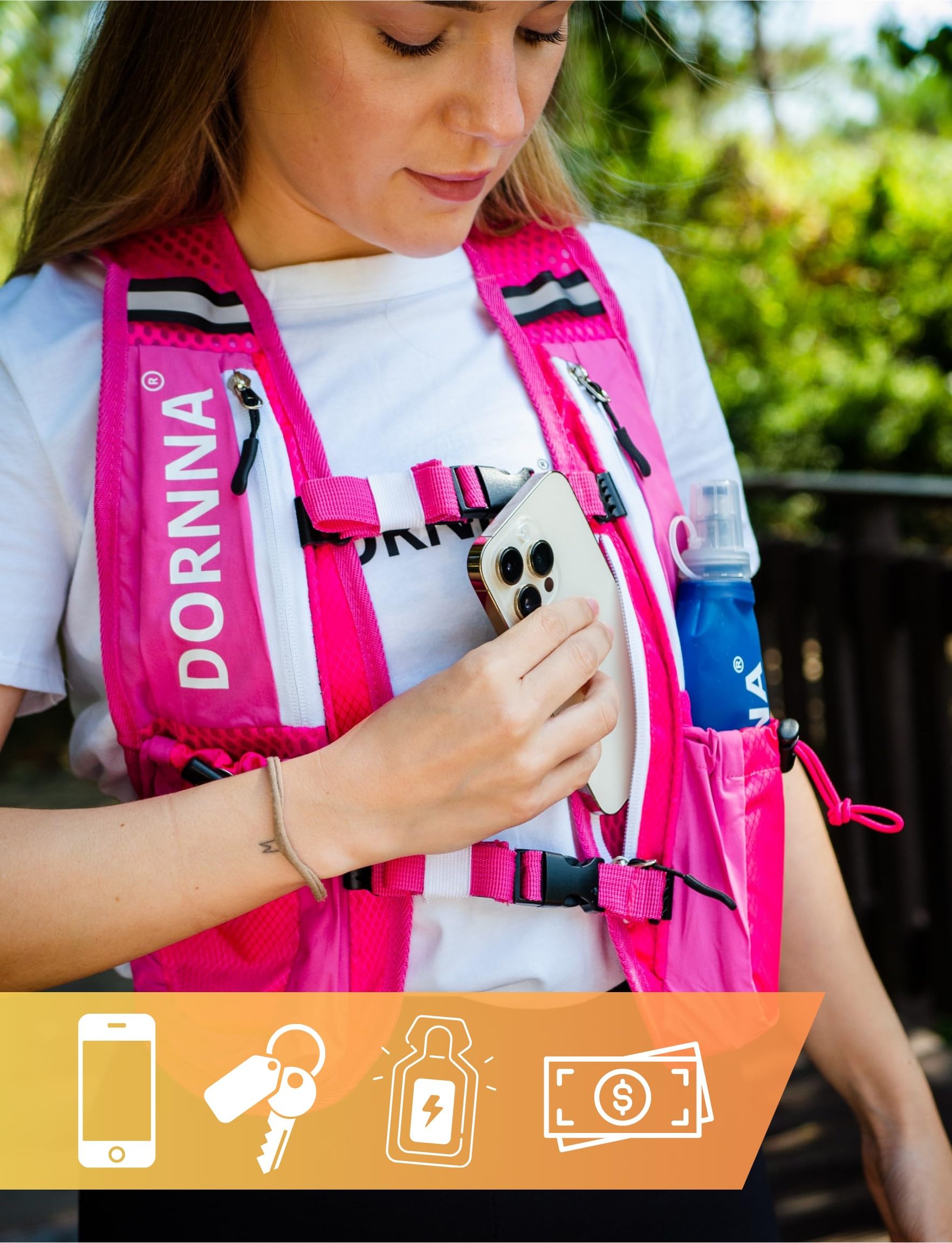 Ultra Terra V2 - Laufweste Damen und Herren mit 2 Trinkflasche 500 ml, Running Vest Einheitsgröße, Laufrucksack Herren, Trinkrucksack Laufen.