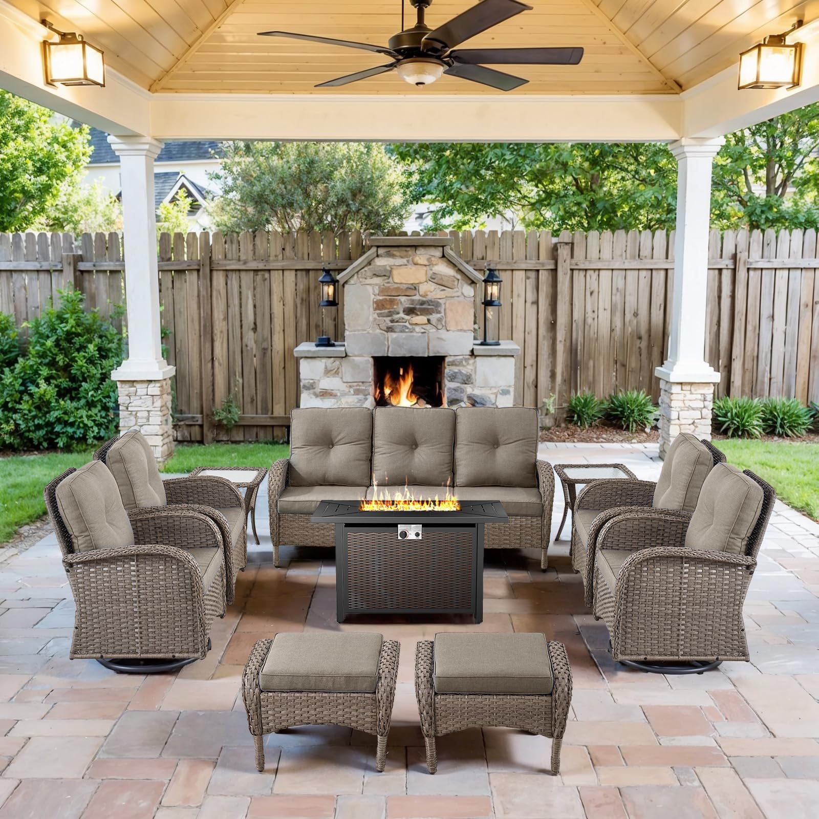 Belord Expansive 10 Piece Patio Furniture Set