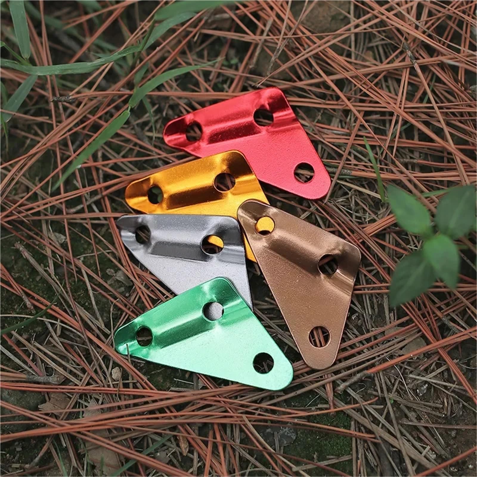 Guyline Tendeurs 30 Boucles de Corde de Tente en Alliage d'aluminium Extérieur Camping Coupe-vent Portable Triangle Auvent Réglable (Mixte)