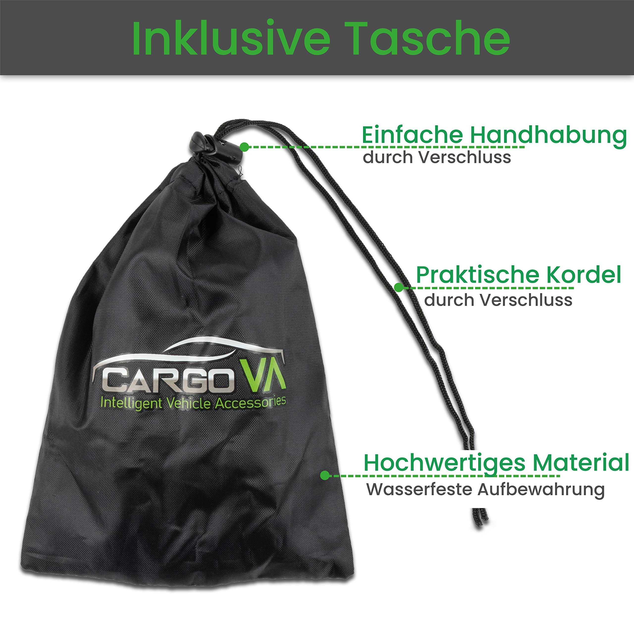 CargoVA® Lot De 20 Tendeurs Élastiques Avec Crochets Et Sac Pratique - Sandows 15cm Vert Olive Pour Bâches Et Filets