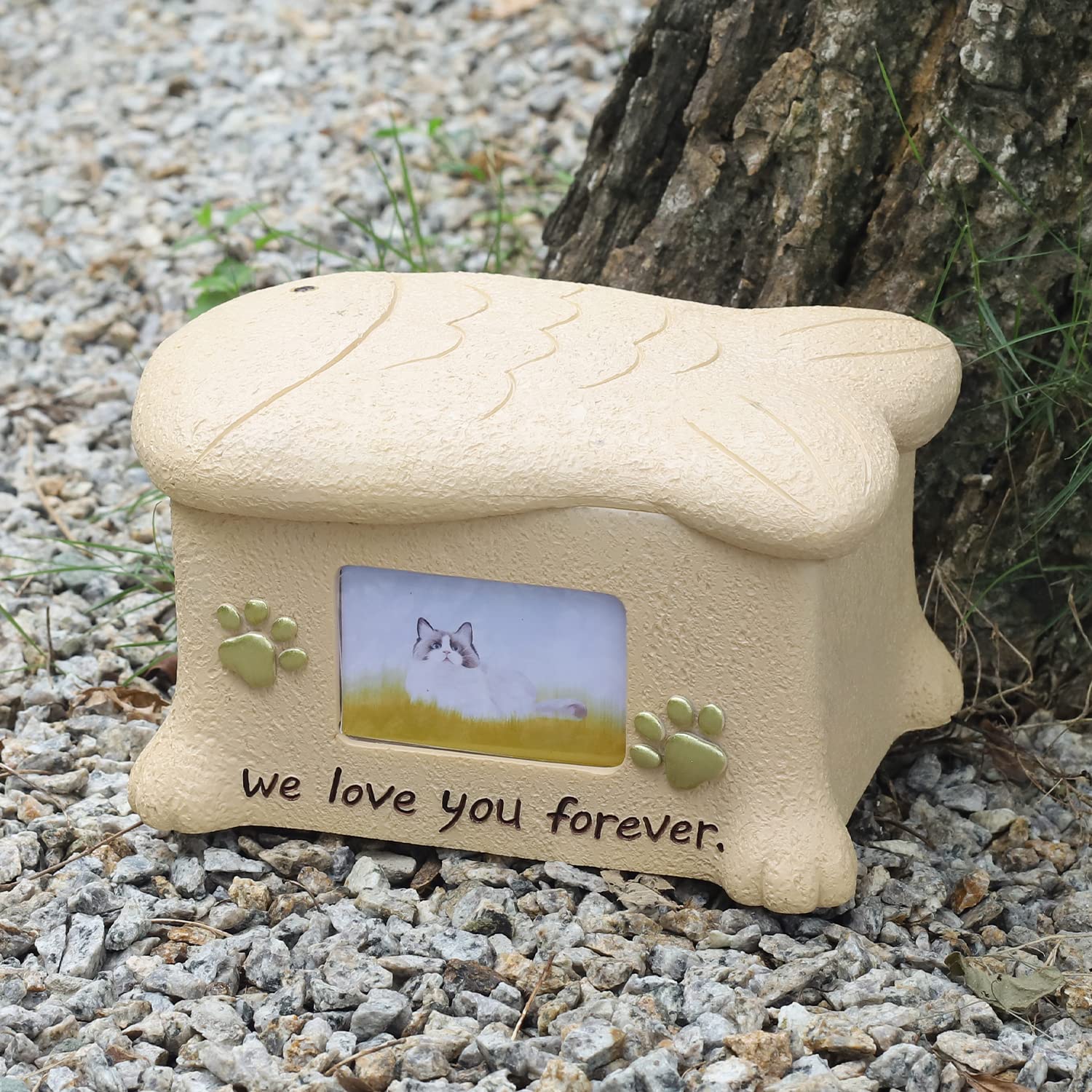 Pet Cremation Urns for Cat Ashes Resin Memorial Keepsake