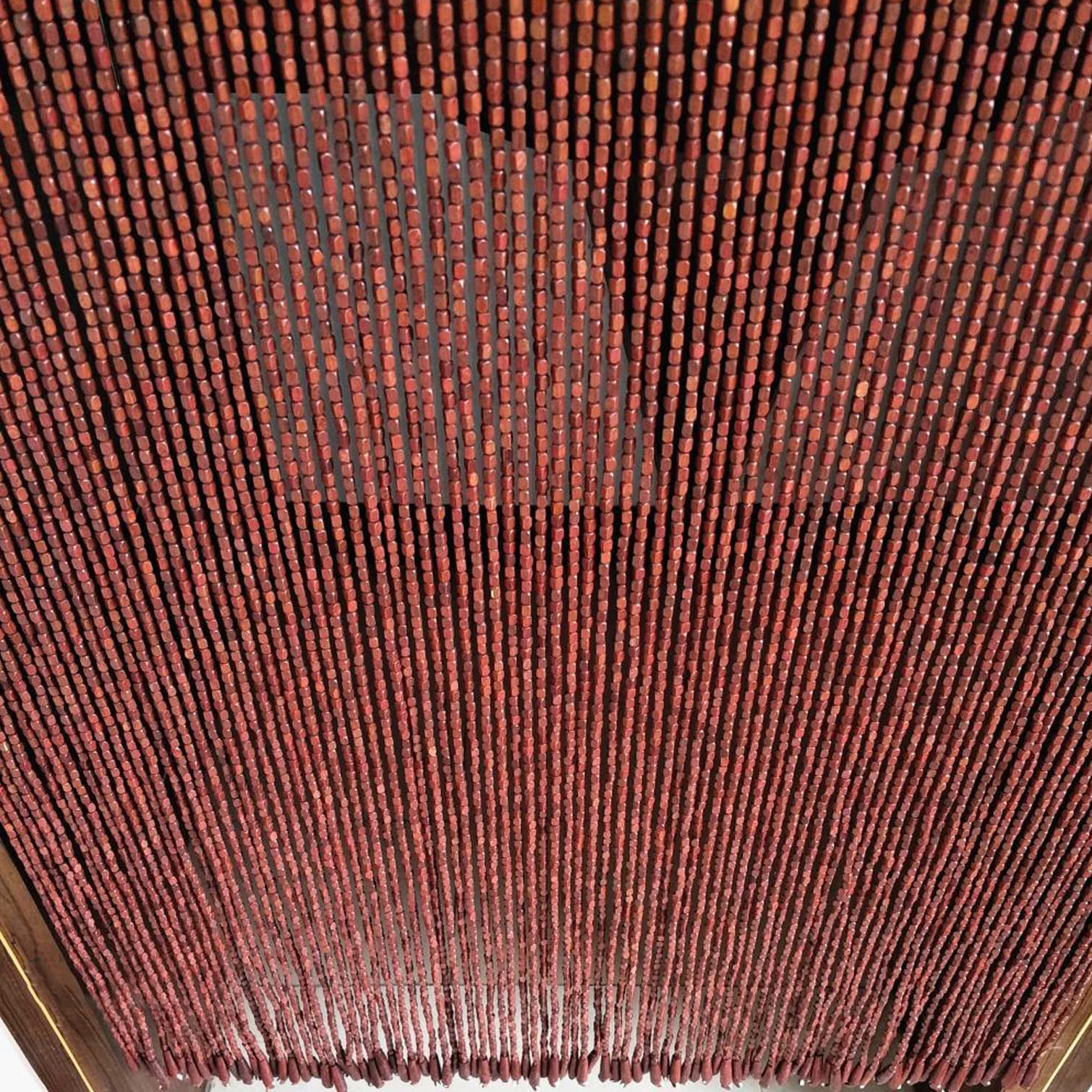 NIANXINN Rideau de Perles en Bois,Rideau en Bambou,Rideau Mouche Intérieur et Extérieur,Pare-Vue Anti-Insectes,Diviseur Décoration à Suspendre Panneau,pour Entrée Salon Chambre (90 strands-90x210cm)