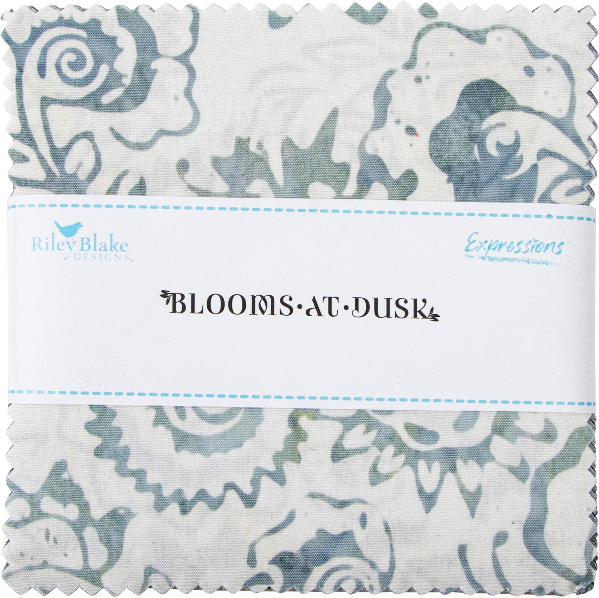 Riley Blake Designs Assorted Expressions Batiks Blooms At Dusk 5" Stacker 42 5-Inch Squares Charm Pack Riley Blake 5-23376-42