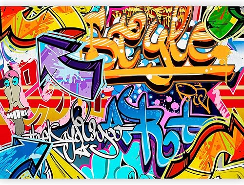 artgeist Mural de pared Graffiti de 135 x 101 pulgadas, papel tapiz autoadhesivo removible de gran tamaño para decoración de pared, mural de arte