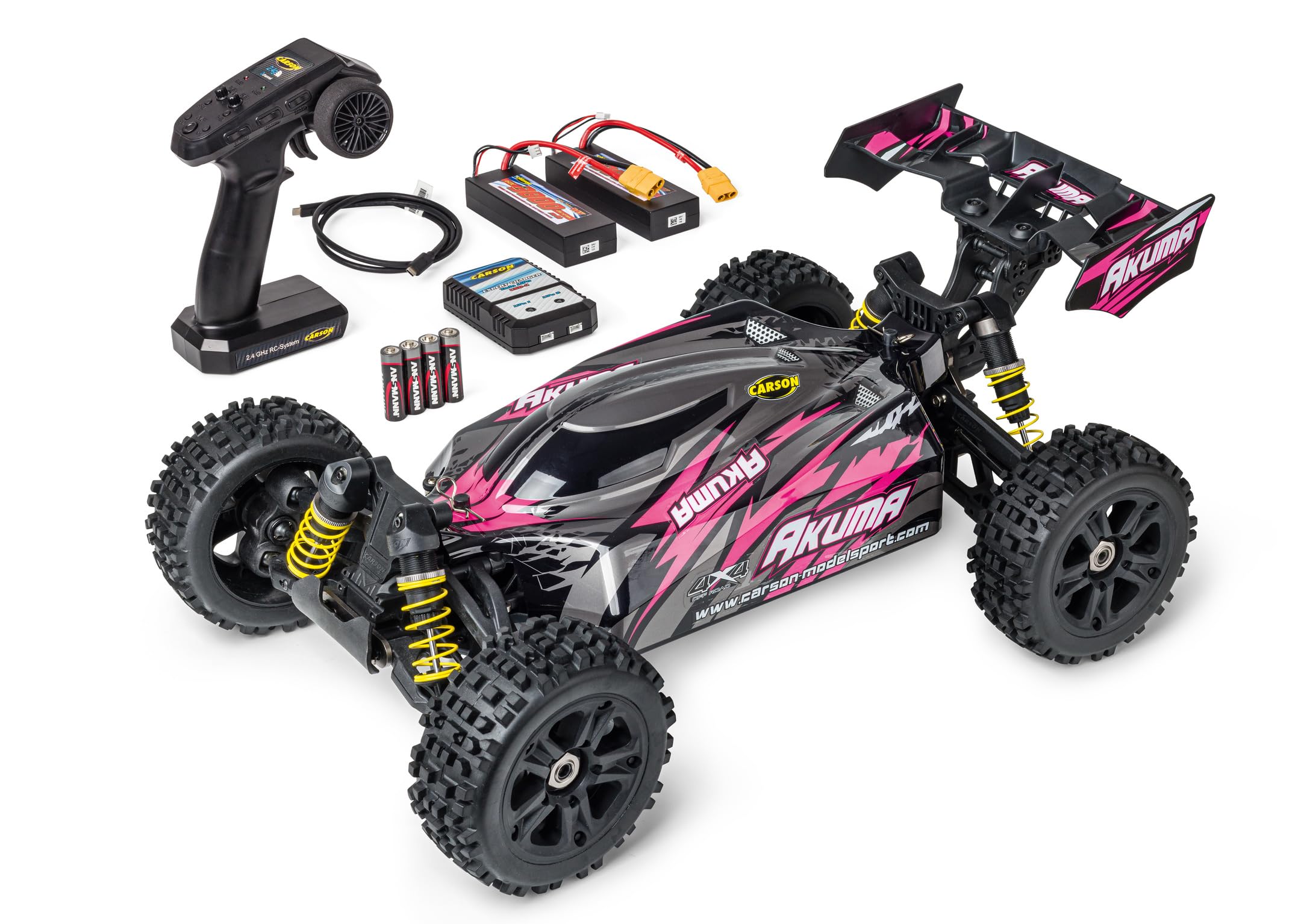 Carson 500409083 1:8 Akuma Buggy 4WD 100% RTR pink