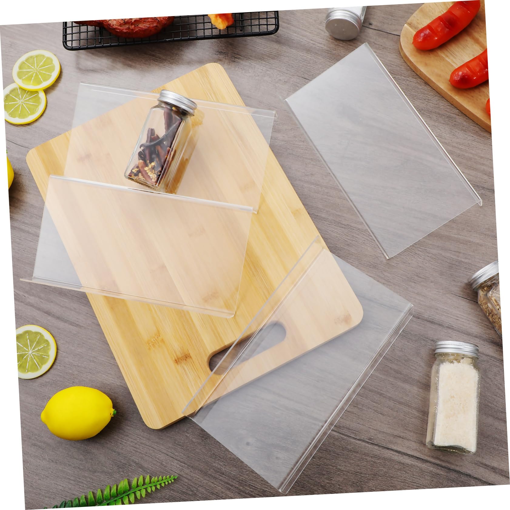 Gewürzschubladen Organizer mit Verstellbarem Erweiterbarem Design 4 Stück aus Acryl zur Platzoptimierung in Küchenschubladen und Vorratskammern