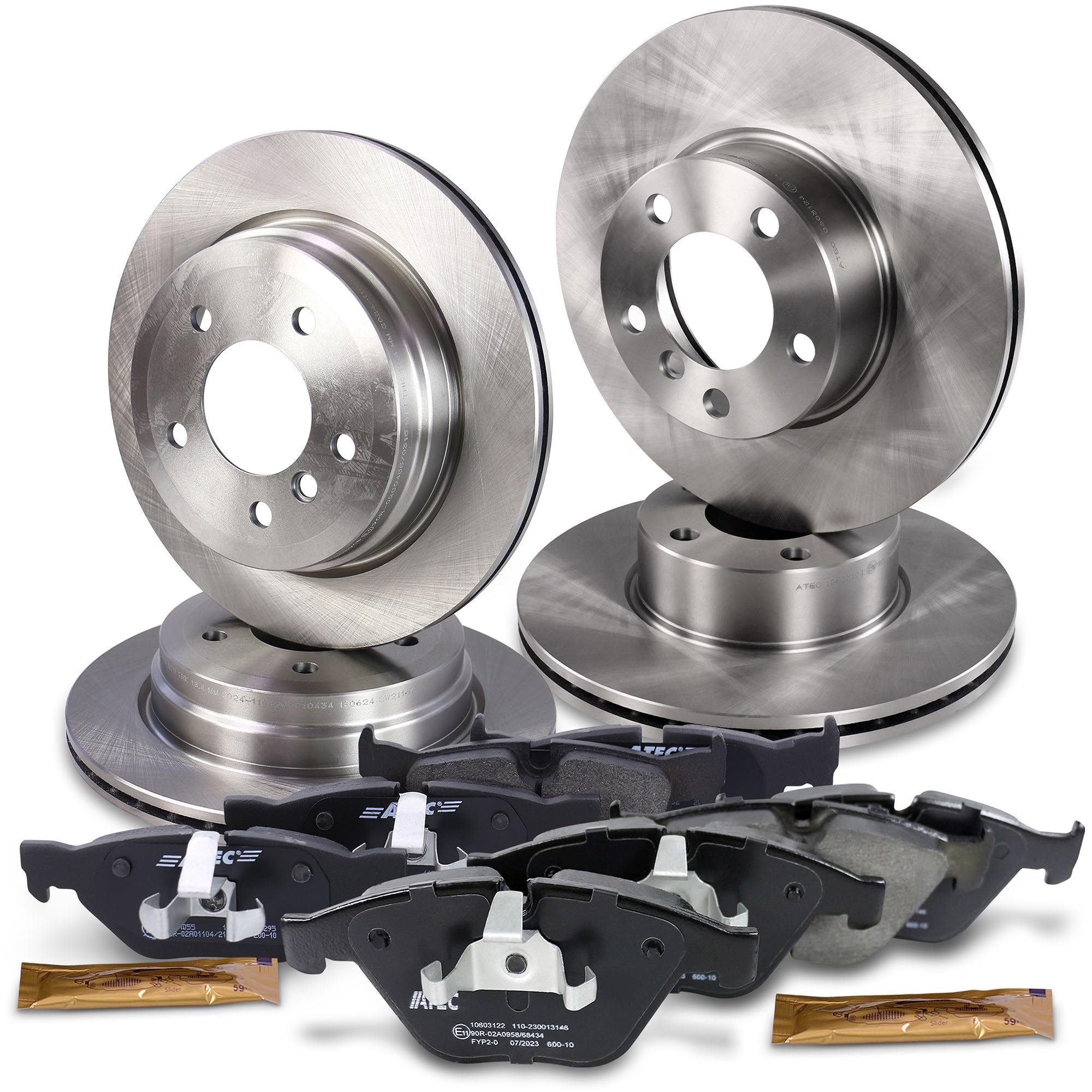 Set freni incl dischi freno anteriori Ø 312mm + posteriori Ø | Compatibile con: BMW 3, 3 Cabriolet, 3 Coupe, 3 Touring, X1