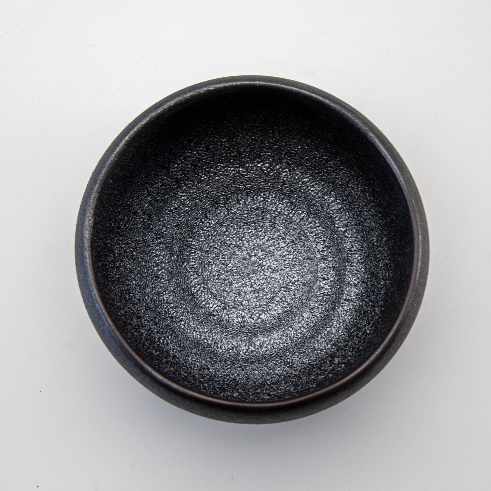 Bol à matcha japonais fait main, bol à thé en grès Mino (argent fumé)