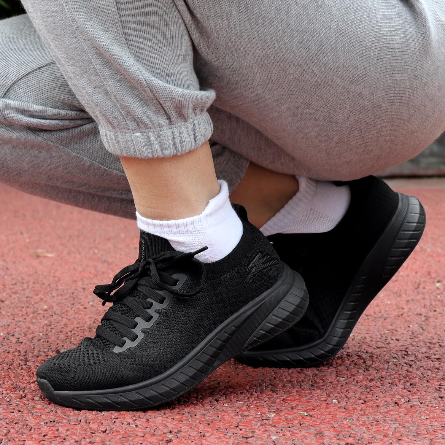 Puweco Scarpe Donna Running Sneakers Comode Tennis Leggero e Traspirante Tempo Libero Fitness Palestra Scarpe