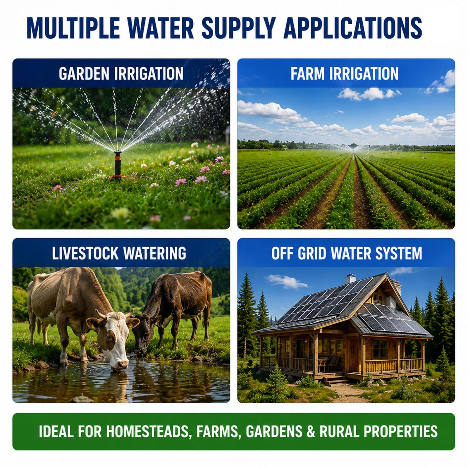 Kit Pozo Artesanal para Sistema de Agua Autónomo, Riego Agrícola y Uso Rural con Punta Filtrante de Acero Inoxidable y Filtro para Pozo(4M Kit)