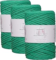 Vista 88 de Makromecity, Cordón de macramé de un solo hilo de 3 mm x 100 yardas (300 pies) Hilo de algodón azul marino de 3 mm de un solo hilo para arte