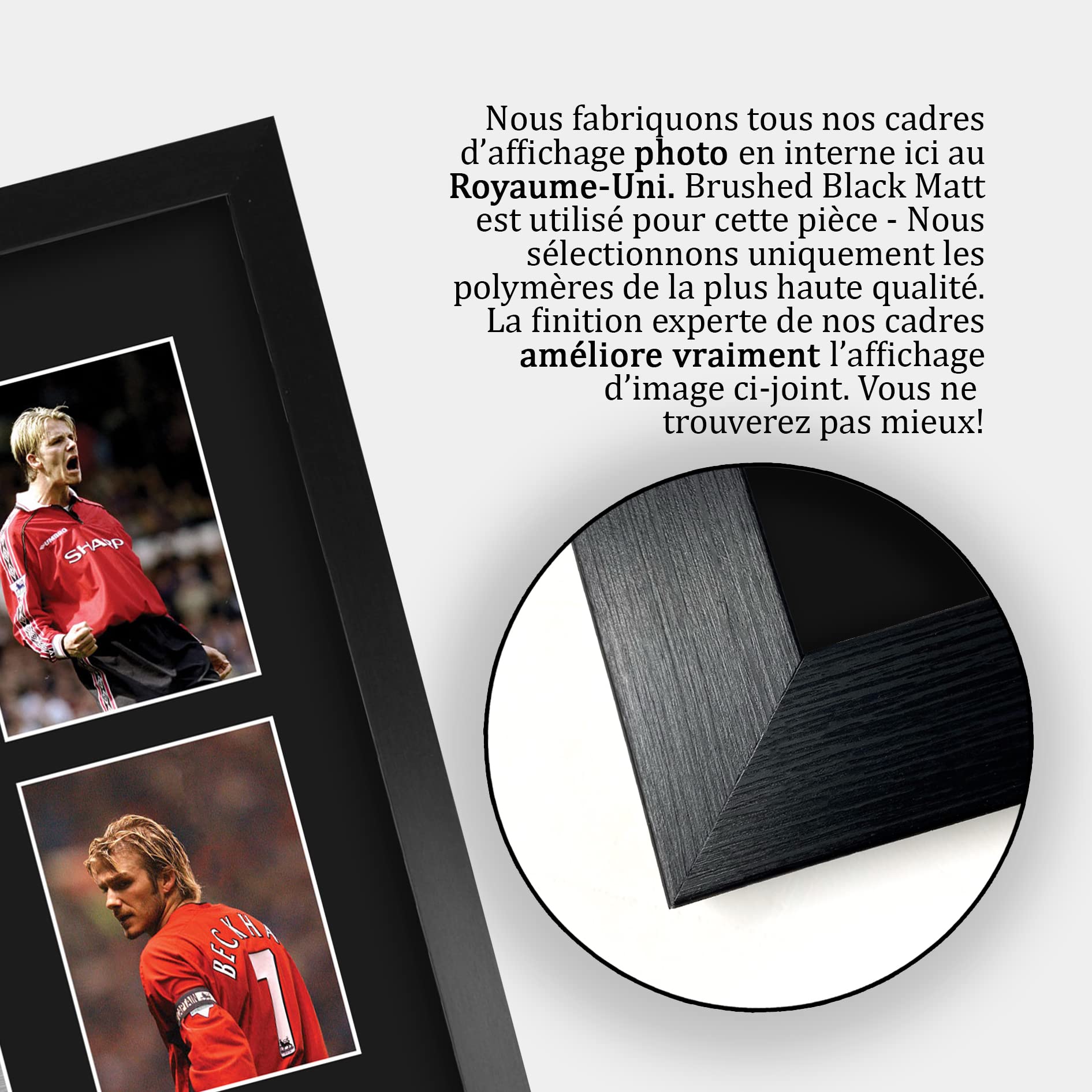 HWC Trading FR A3 David Beckham Cadeaux imprimés photo autographe signée pour les fans de football et les supporters - A3 Encadré