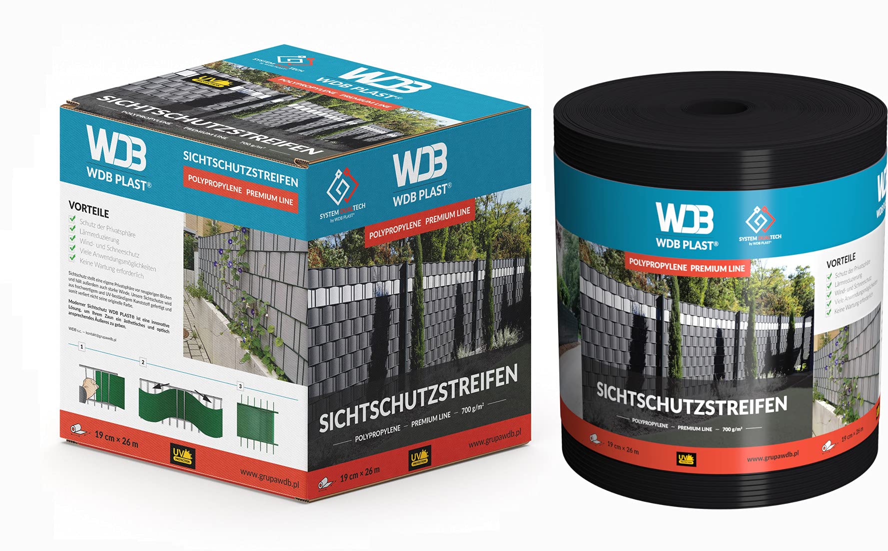 SWANEW Strisce Privacy, PVC, Strisce Paravento, Tappeto A Doppia Asta 50m Verde 85743145 - Foto 4