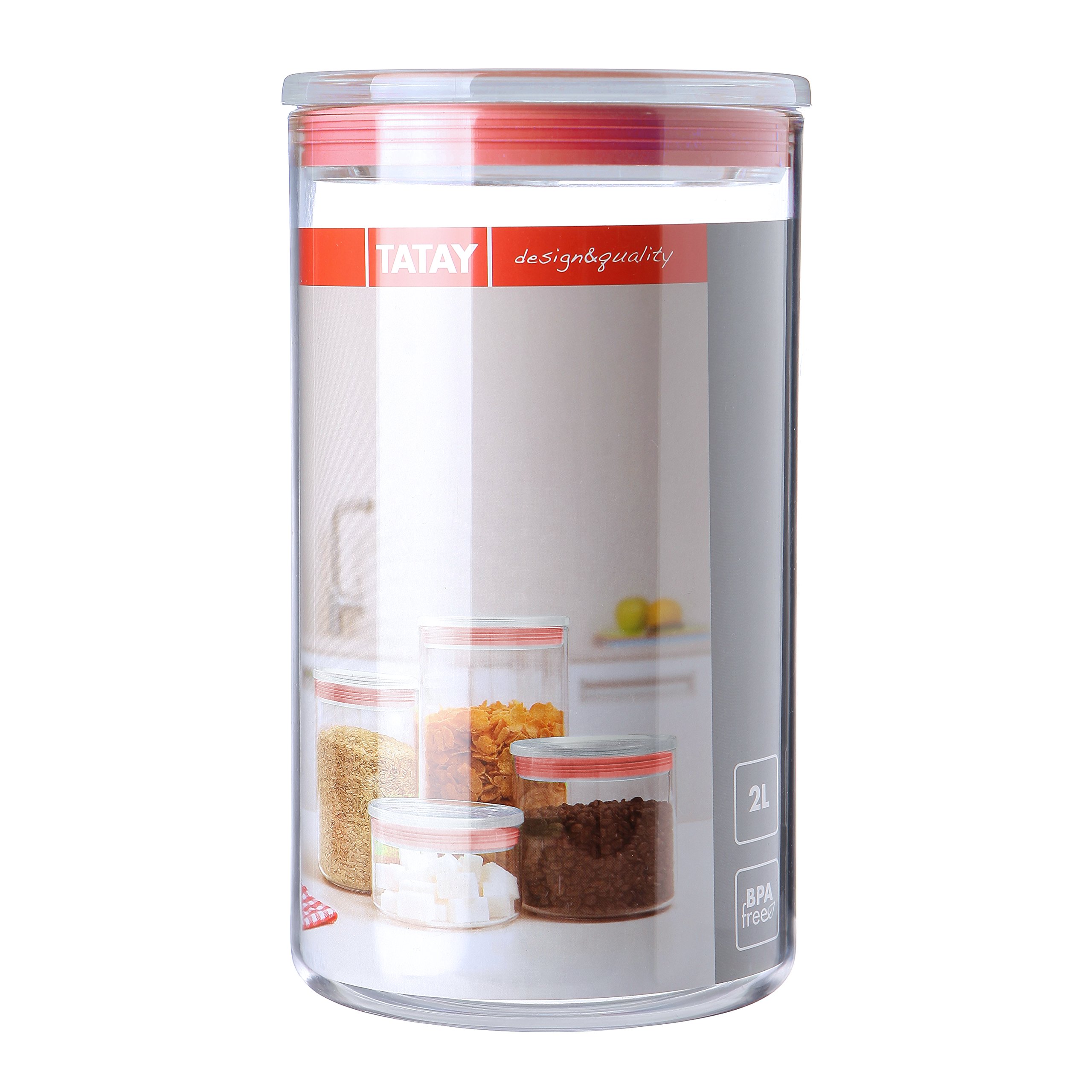 TATAY Kitchen Storage Container 2 L, Red - Image 2