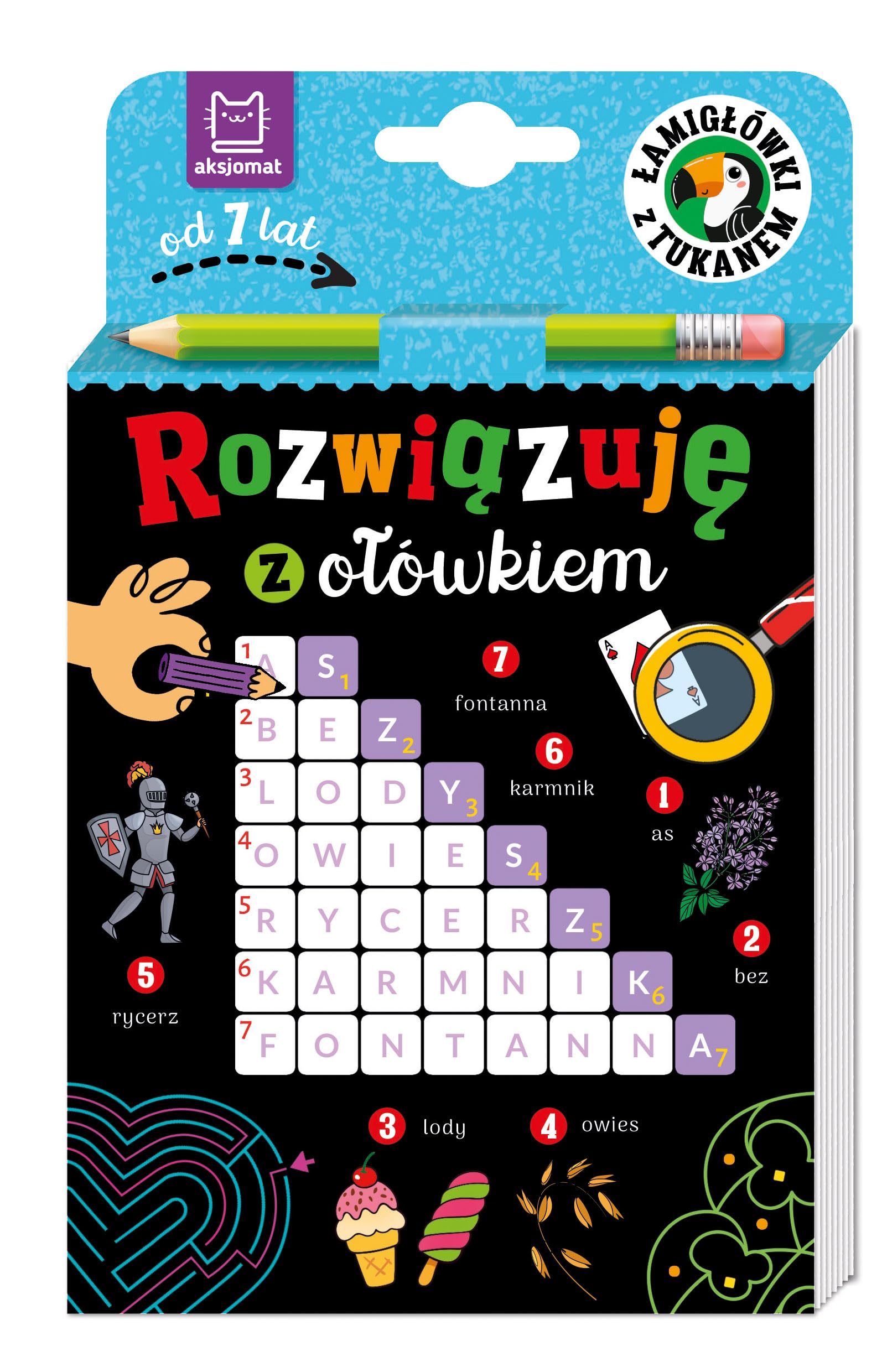 Rozwiązuję z ołówkiem. Łamigłówki z tukanem. Od 7 lat (Łamigłówki z ołówkiem)