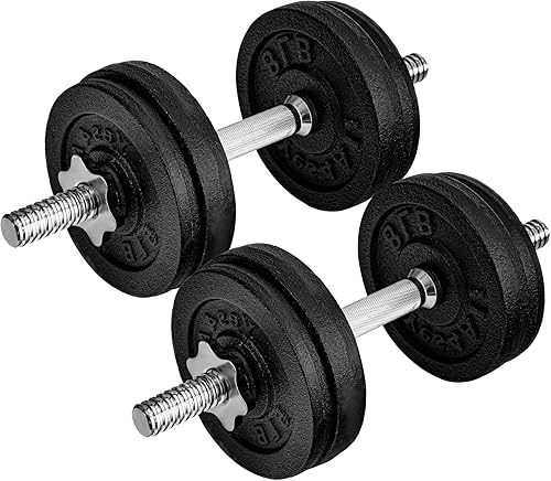 Yes4All Old School Adjustable Dumbbell Set with Weight Plates, Star Lock CollarsConnector, 40lbs to 200lbs Adjustable Weight Plates Set