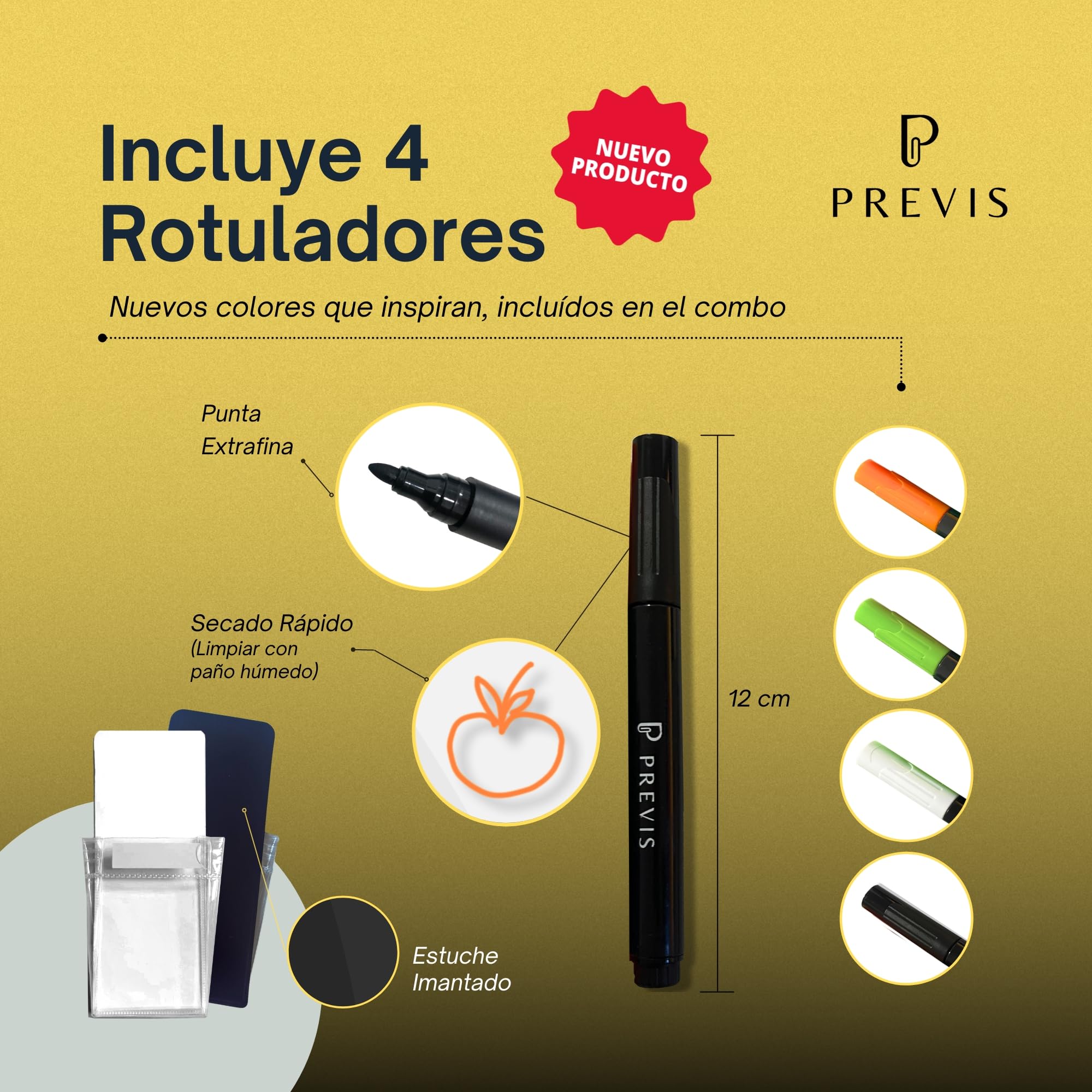 PREVIS Kit de 2 Pizarra Magnetica Nevera Transparente Acrilica A3 (30x40CM) (Semanal + Mensual) + 4 Rotuladores - 2X Acrylic Magnetic Dry Erase Board- Planifica y Decora tu Frigorifico con Estilo