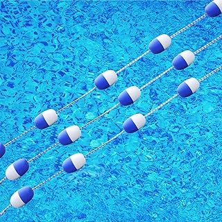 Barandillas para piscina, flotadores, barreras flotantes para piscina, cuerdas de seguridad azules y blancas, separadores de piscina para escuelas y jardines, carriles de piscina de 1, 2, 3,