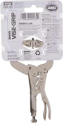 Miniatura 6 de IRWIN Abrazadera VISE-GRIP C, bloqueo con almohadillas giratorias, 4 pulgadas (165) (paquete de 2)