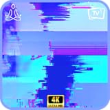 ヴィンテージテレビのスタティックグリッチ - ホワイトノイズスリープスクリーンセーバー