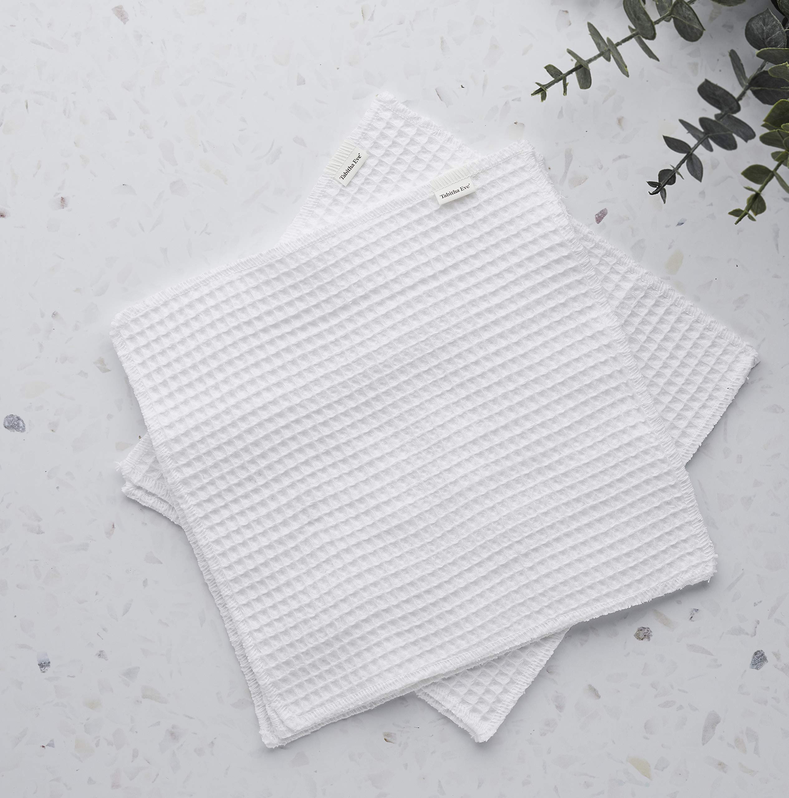 Tabitha Eve | Pack of 5 Waffle Unpaper Towels | Replaces Your Normal Paper Kitchen Roll | Reusable | Environmentally Friendly | Plastic Free | Handmade in UK