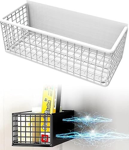 Miniatura 9 de Cesta magnética organizadora de nevera, cubos de alambre, portalápices, accesorios para pizarra blanca, organización de cocina en el hogar
