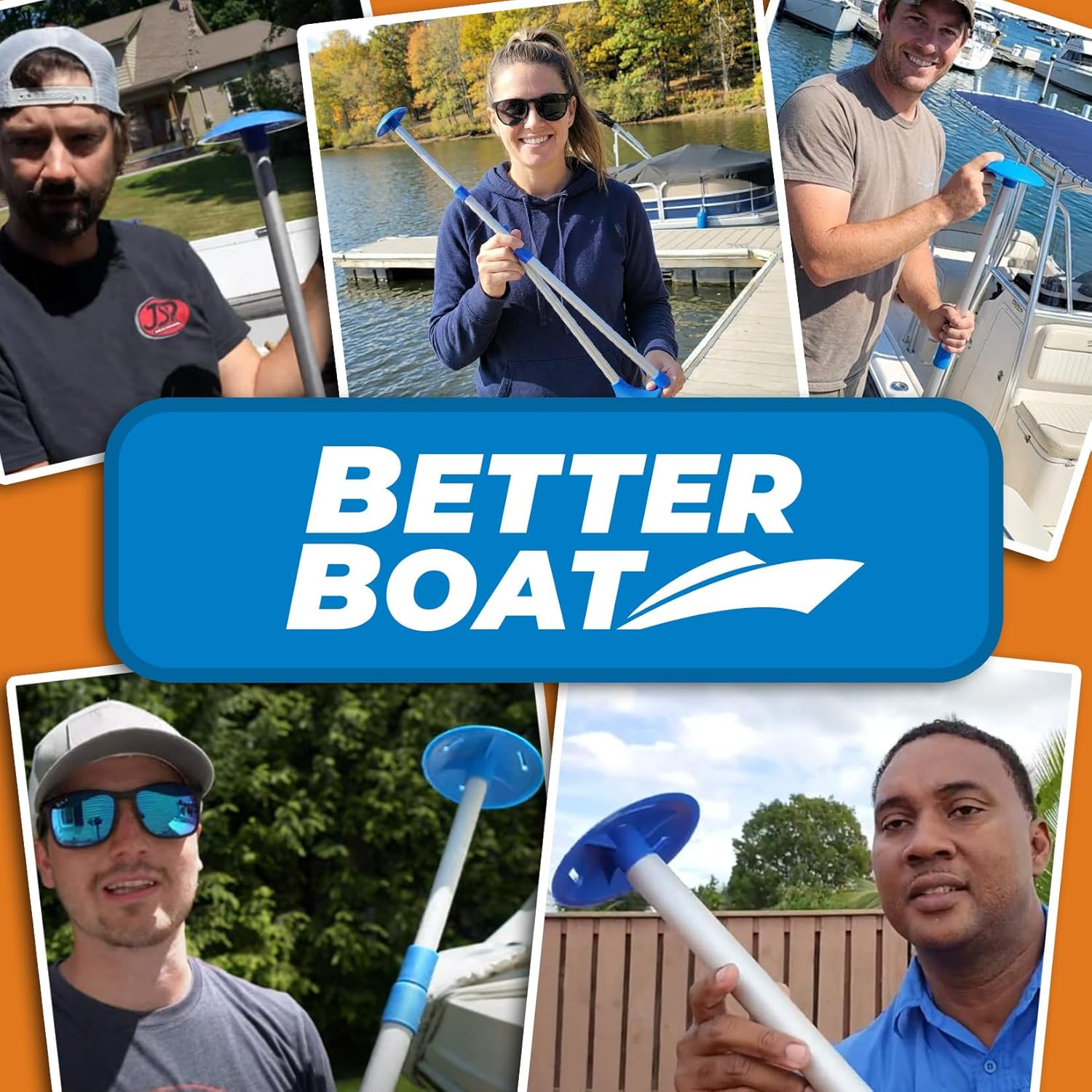 Boat Cover Support Poles 2 Pack, Adjustable Twist Lock, Snap and Mushroom Tops Included, Marine Grade Aluminum for Pontoon Jon Boat Tarp - Better Boat