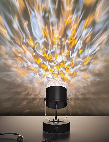 Miniatura 8 de Joyzy lámpara de mesa enchufable con onda oceánica dinámica, lámpara de onda de agua, proyector de luz nocturna para habitación, decoración