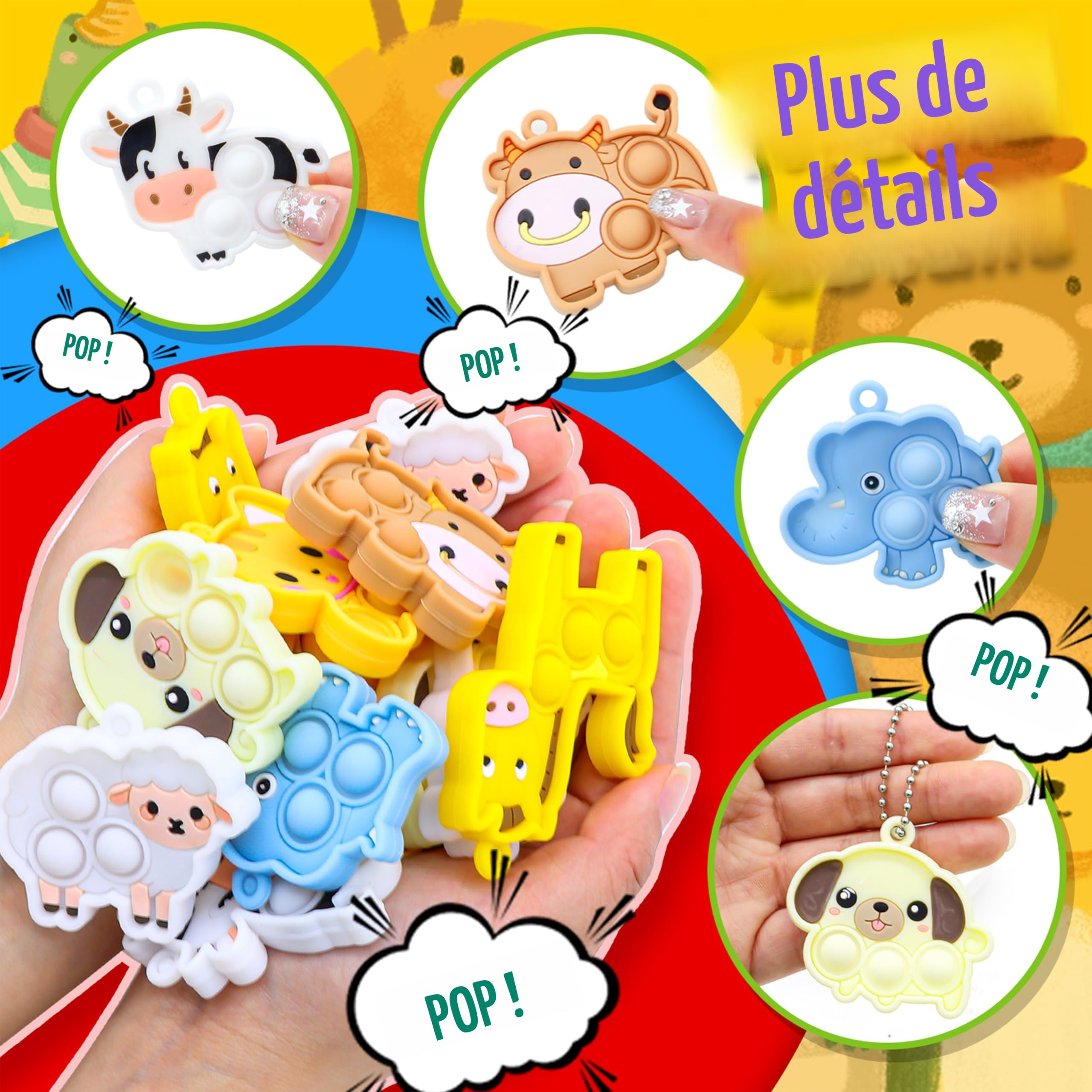 Acheter Grande taille Pops It Fidget Toys Push Bubble pour clavier d'ordinateur en forme de jouet anti-stress pour adultes Popit Squishy enfants jouets anti -stress cadeau