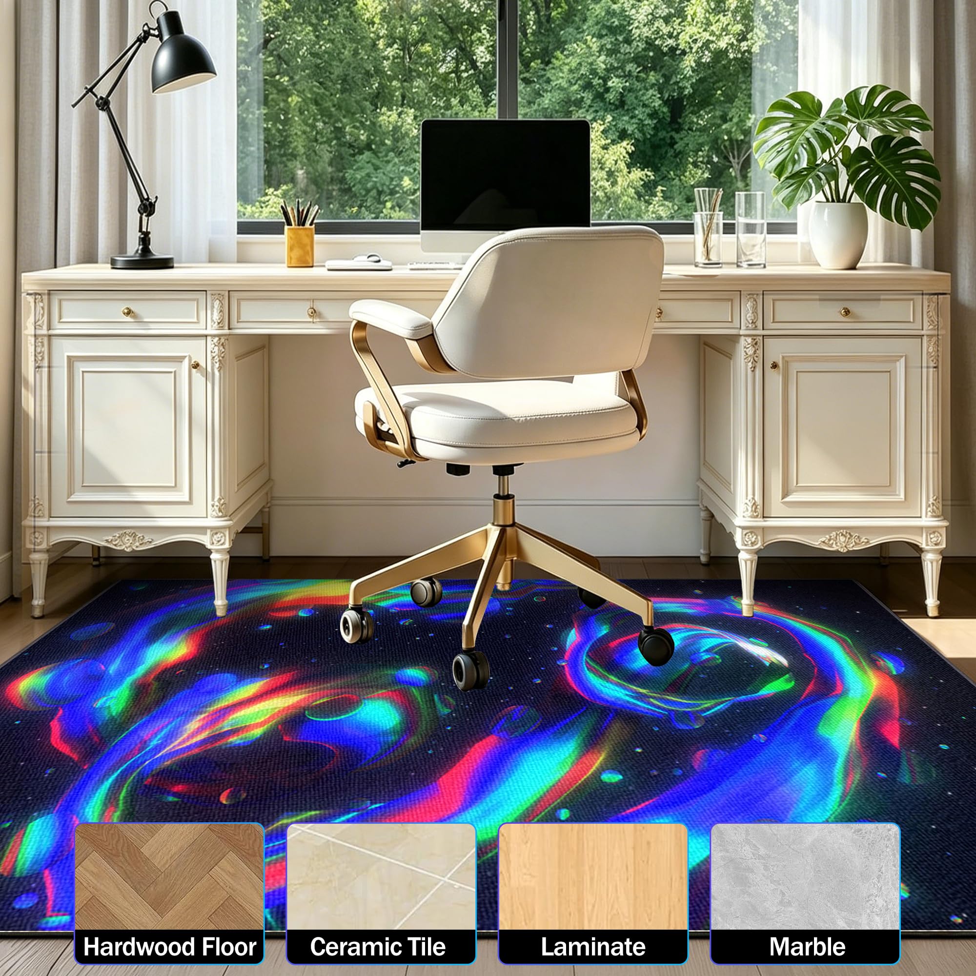 Tapis de Sol Gamer Chaise de Bureau 140 x 200 cm