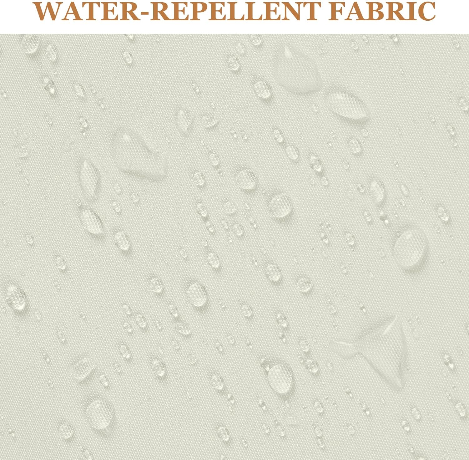 Konelia Waterproof Canvas Fabric by The Yard, 150D 58" W Soft Outdoor Upholstery Material Fabric Water Resistant Fabric for Sewing Patio Cushion Bag Interior, 3 Yard Ivory