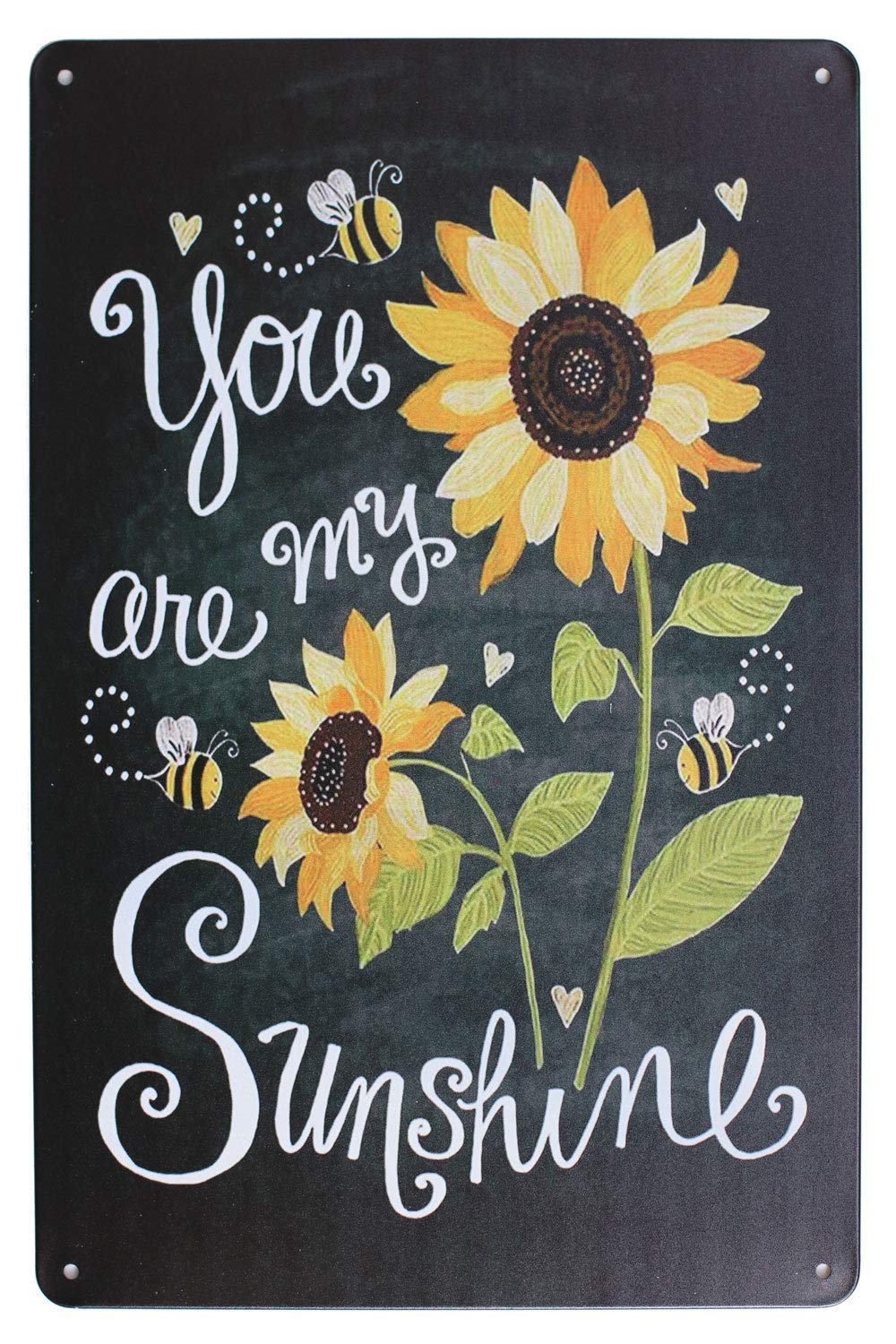 Hioni You Are My Sunshine Vintage Tin Sign Poster Wall Sign Wall Decoration Metal Sign Door Sign