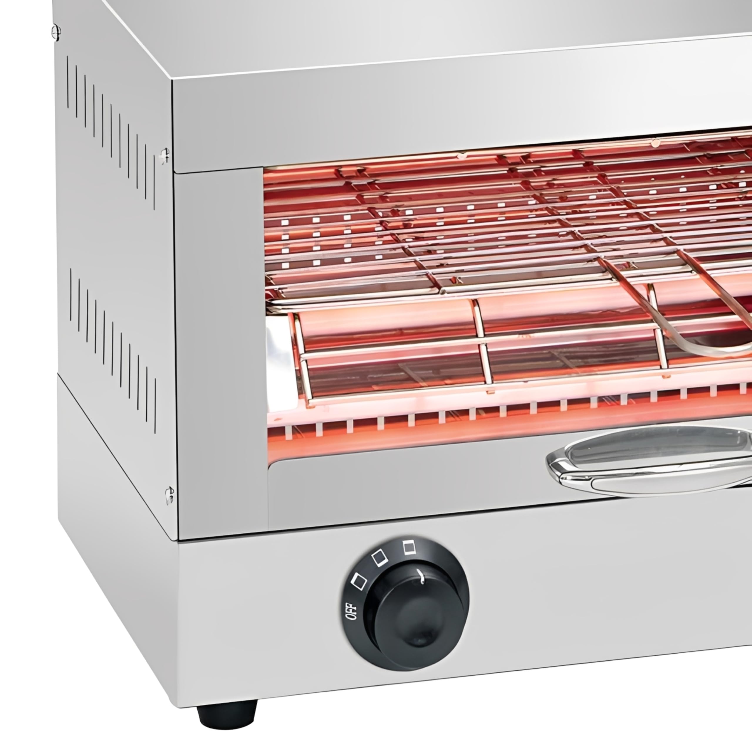 MBH - Tostadora industrial eléctrica 1 piso INOX para HOSTELERÍA. Horno tostador de pan profesional para bar y restaurante.