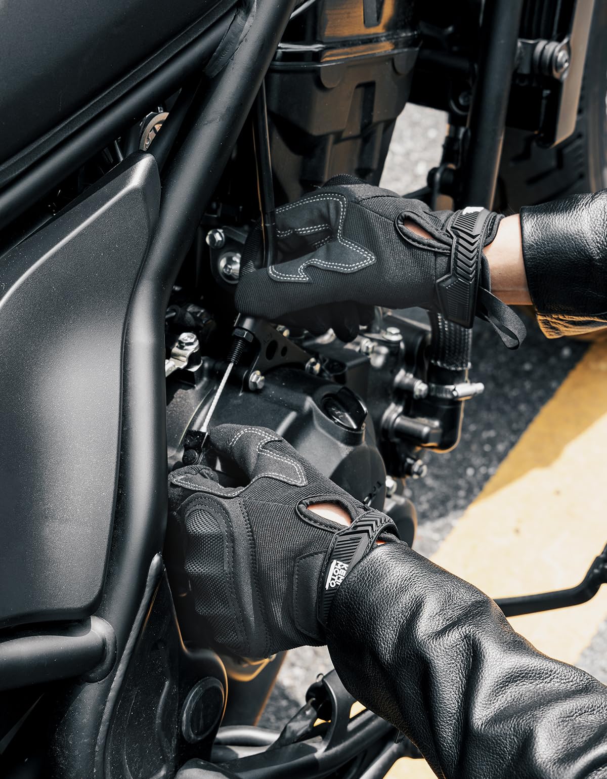 KEMIMOTO Outddoor Rękawiczki męskie, taktyczne z ochraniaczem i ekranem dotykowym, oddychające, pełne palce, rękawice motocyklowe do motocrossu, quada, skutera, skutera, roweru górskiego