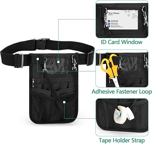 Miniatura 3 de Trunab Nurse Fanny Pack with Tape Holder and Multiple Compartments, Nursing Belt Organizer with Adjustable Waist Strap