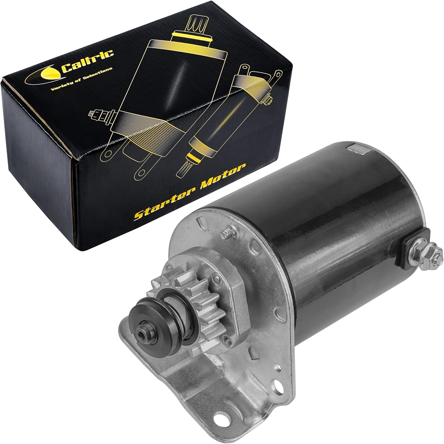 Caltric Starter Compatible With John Deere D100 D105 D110 D120 100 Series Tractor 17.5Hp 19Hp 21Hp / 14 Teeth Improved Steel Gear