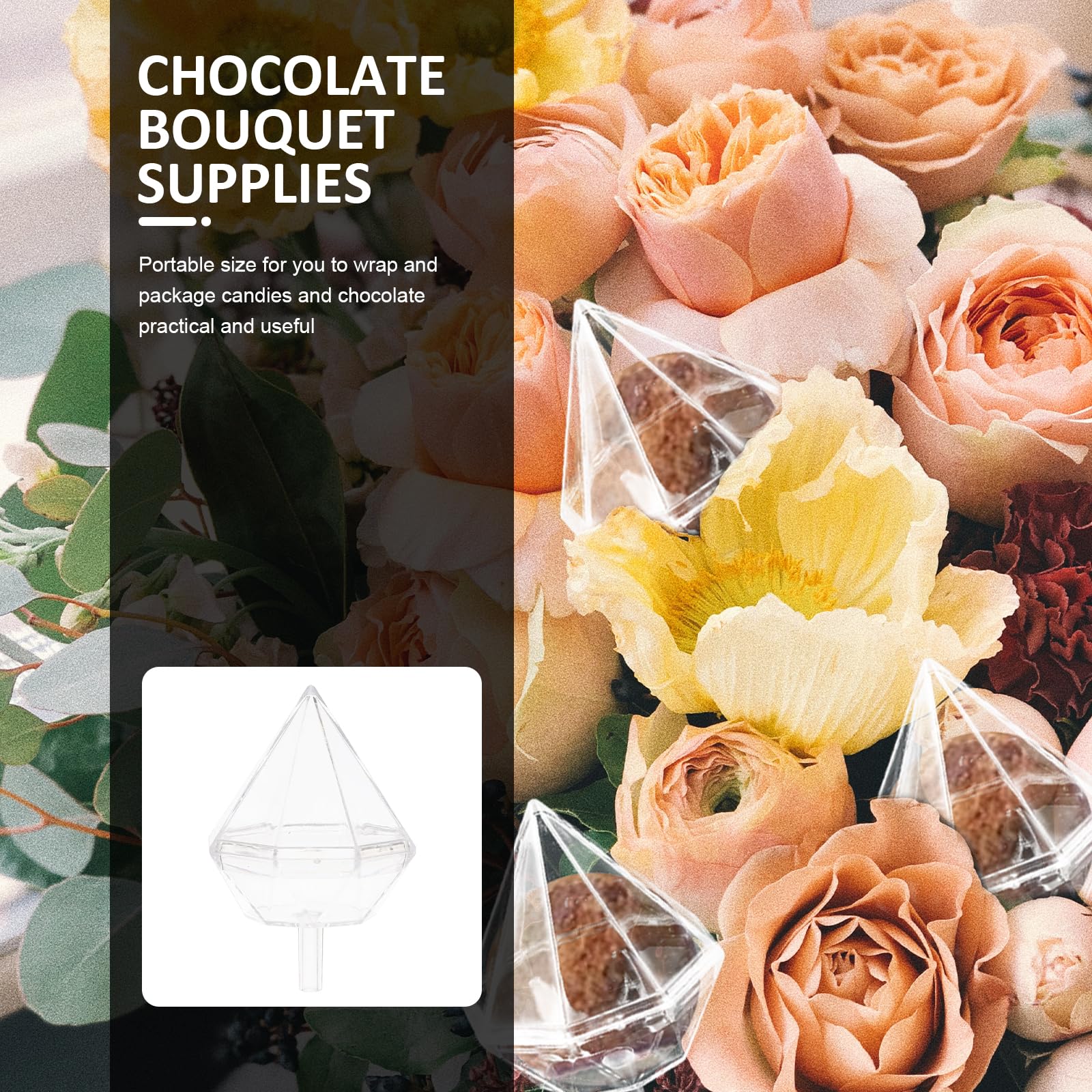 80pezzi Porta Cioccolato Trasparente Per Bouquet Scatole E Involucri Per Caramelle Materiali Decorativi Per Composizioni Di Cioccolato E Bouquet Fatti Mano