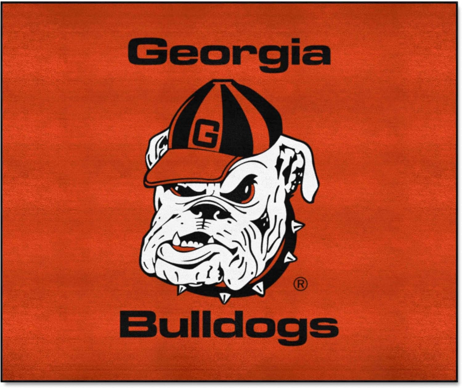 FANMATS 4958 Georgia Bulldogs Tailgater Rug - 5ft. x 6ft. Sports Fan Area Rug, Home Decor Rug and Tailgating Mat - "Bulldog" Logo, Red