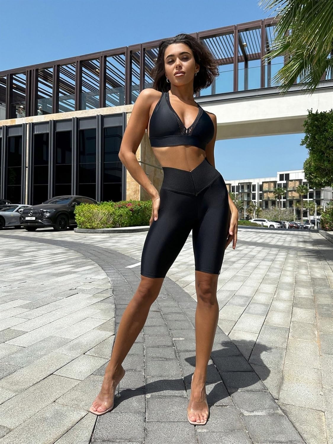 Bona Fide Premium Quality High Waist Biker Shorts for Women with Push Up - Womens Butt Lifting Shorts for Gym, Workout - Image 2