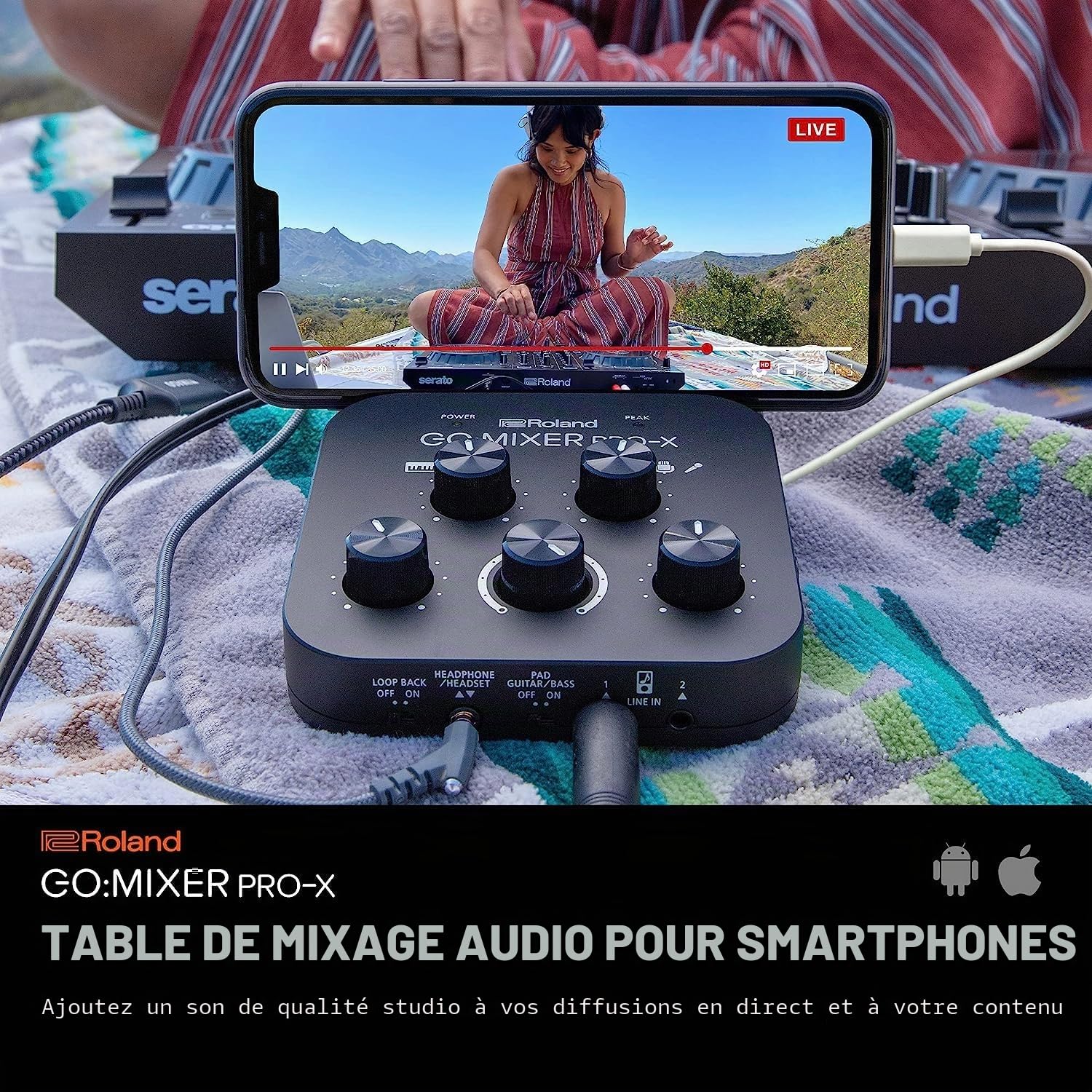 Roland GO:MIXER PRO-X Mélangeur audio pour smartphones