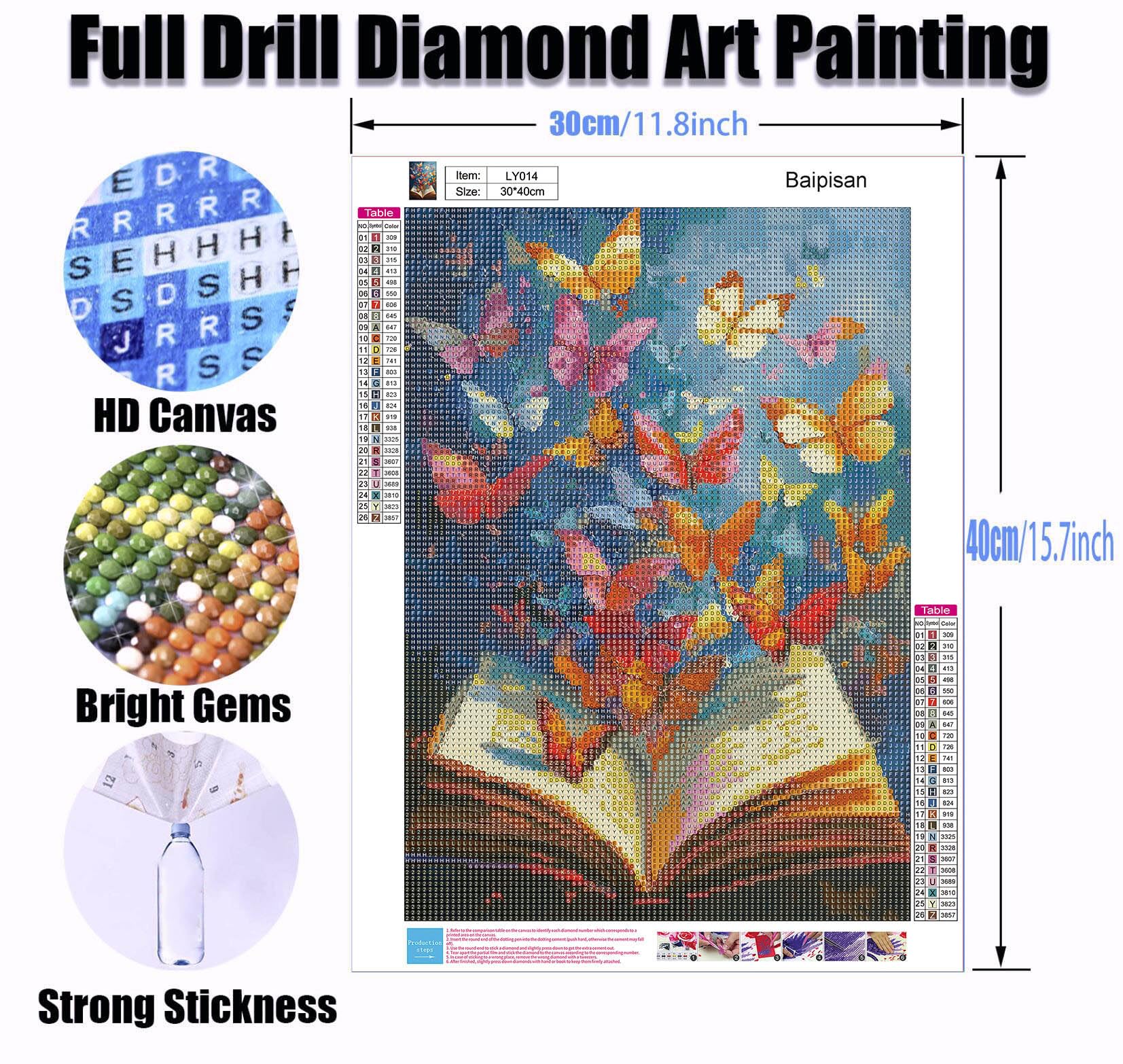Butterfly Diamond Painting Kit - Magical Book Art -4 Butterfly Diamond Painting Kit - Magical Book Art -4